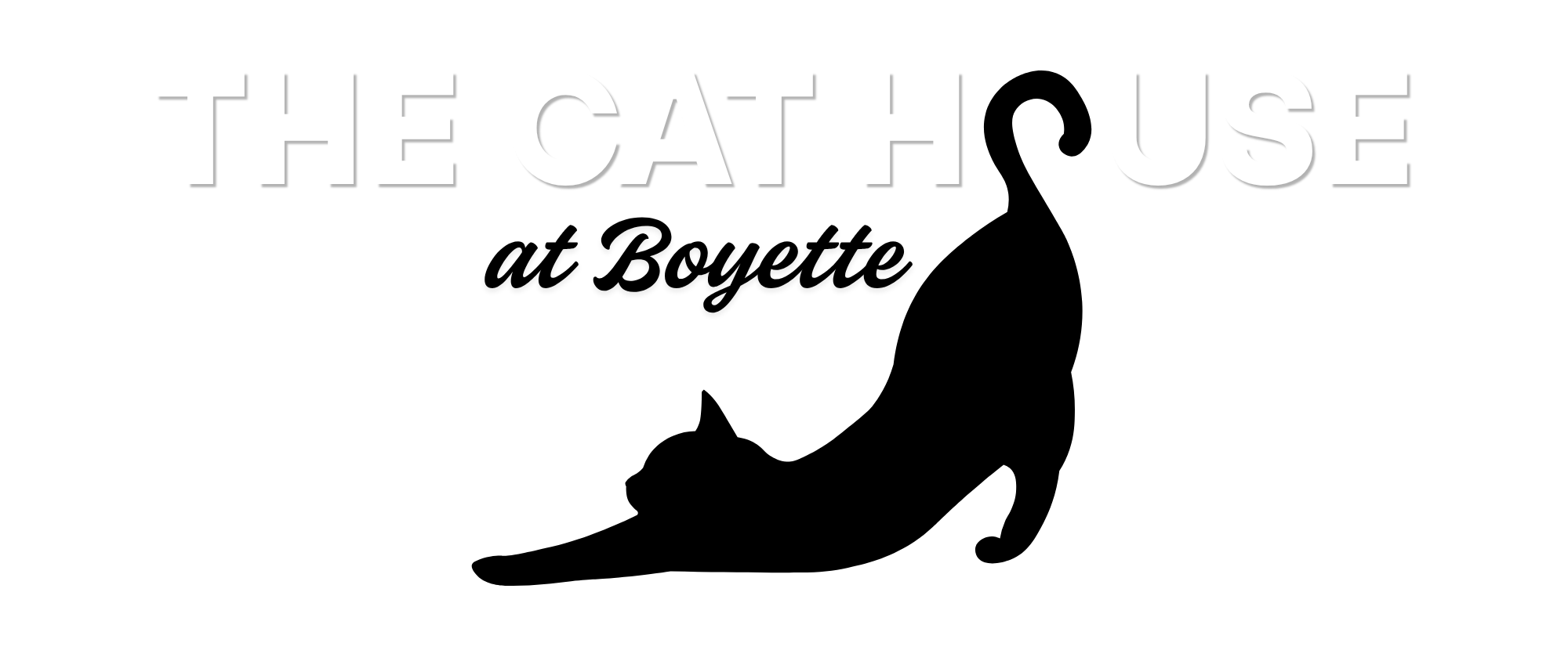 the cat house logo white
